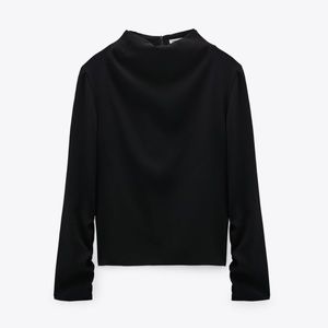 Zara Draped Blouse Shirt